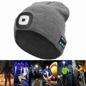 GORRO REPRODUCTOR DE MUSICA CON LINTERNA